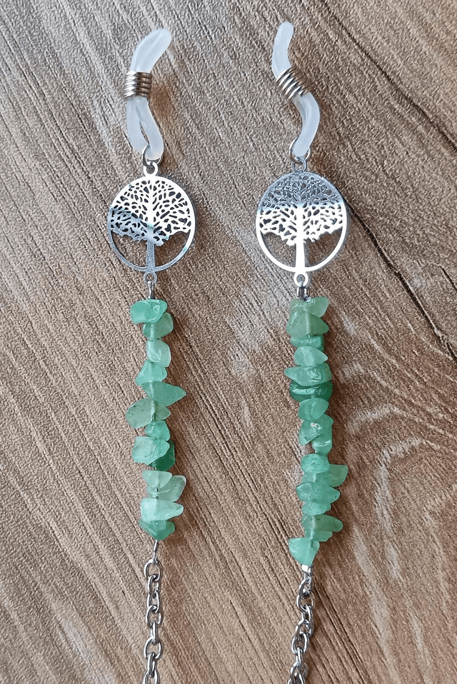 Chaine de lunettes ARBRE DE VIE Intemporelle Aventurine