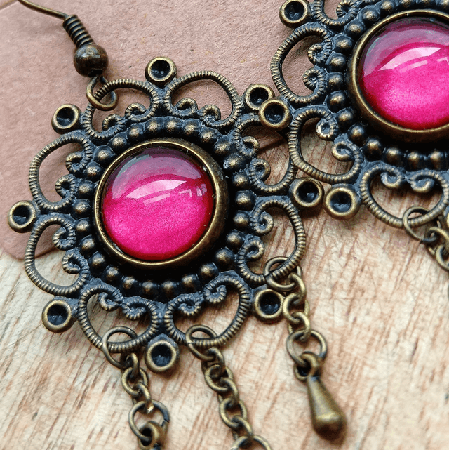 Boucles d'oreilles IRMA pourpre