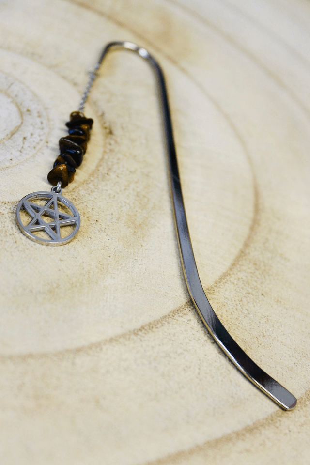 Marque page personnalisable pentacle argenté