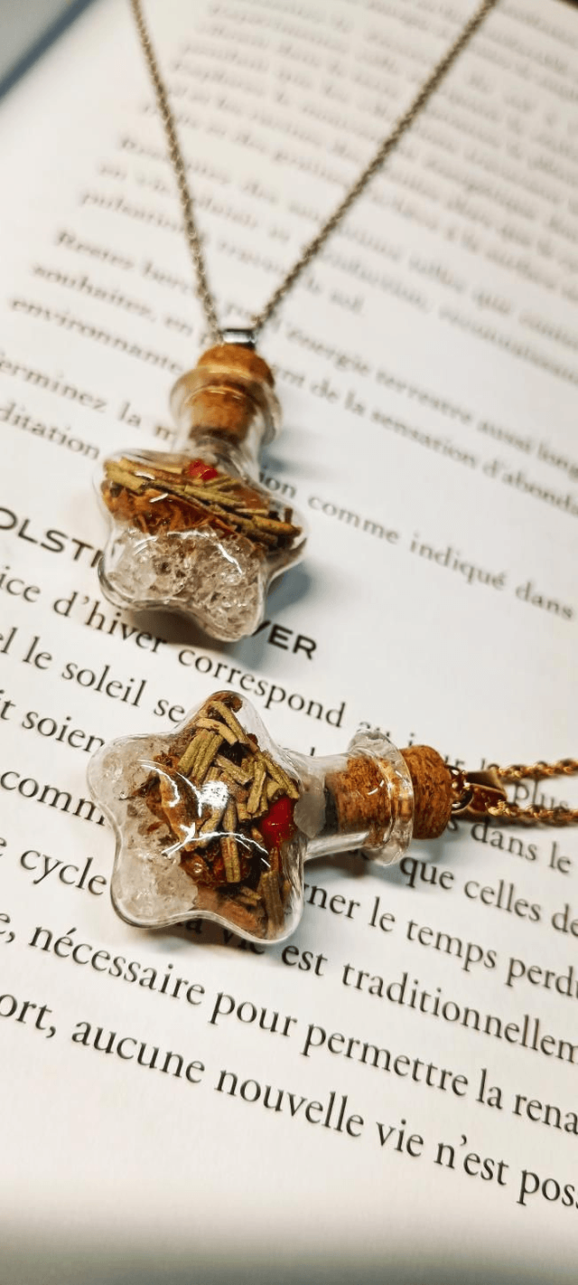 Pendentif Lumière dans l'obscurité argenté