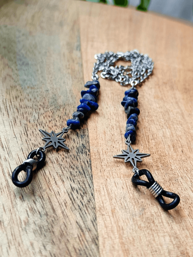 Chaine de lunettes MA BONNE ÉTOILE Intemporelle Lapis-Lazuli