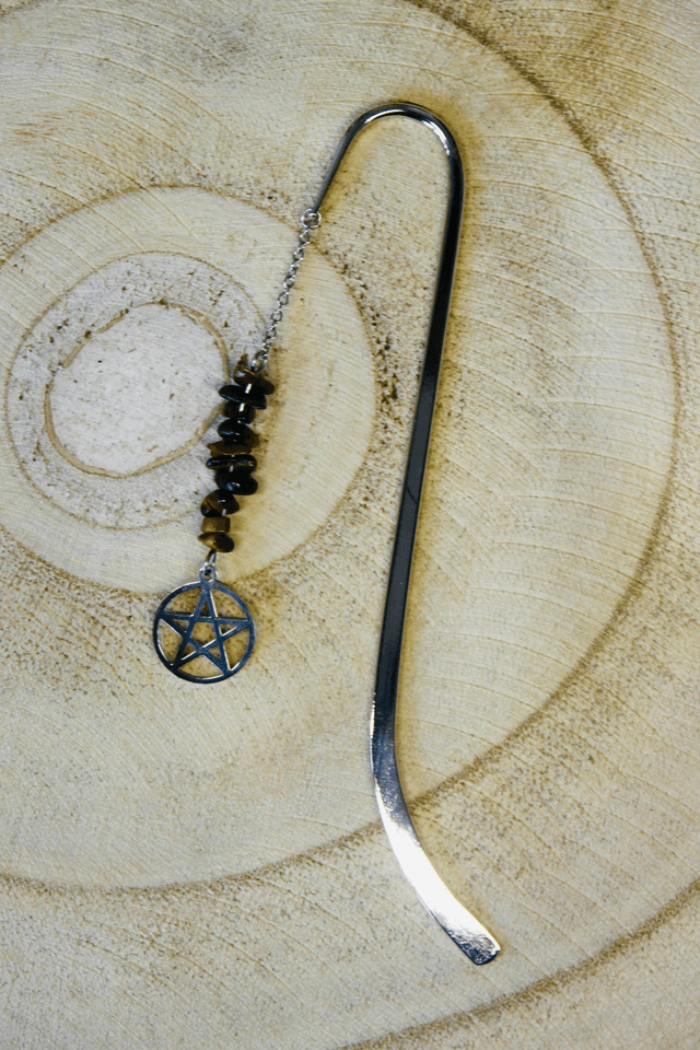 Marque page personnalisable pentacle argenté