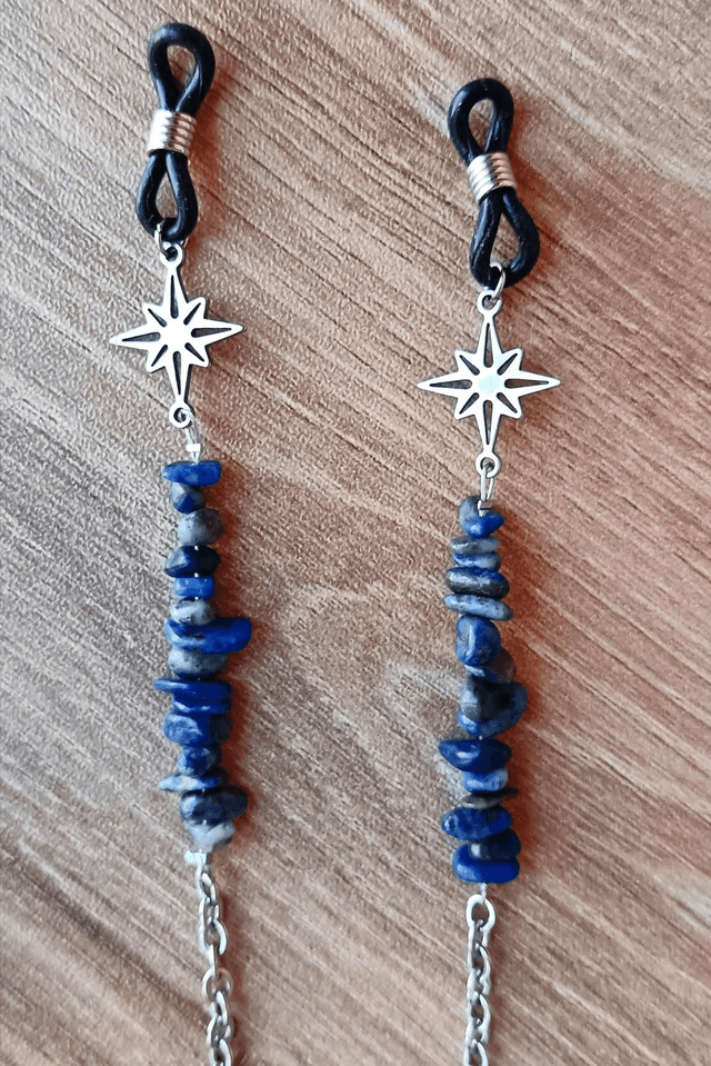 Chaine de lunettes MA BONNE ÉTOILE Intemporelle Lapis-Lazuli
