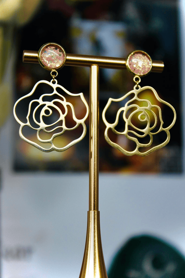 BO Roses dorées - Doux éclat (rose pâle et paillettes dorées)