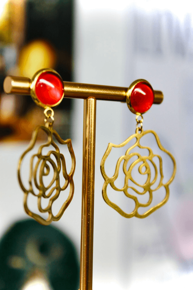 BO Roses dorées - Rouge alchimique