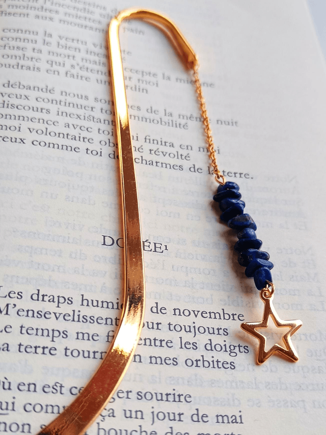 Marque page BONNE ÉTOILE Lapis-Lazuli