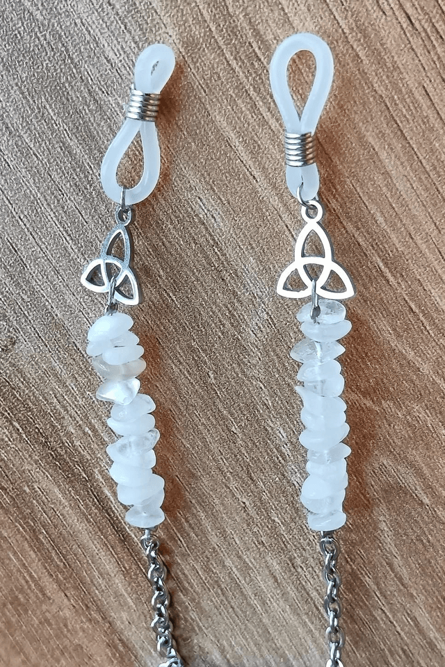 Chaine de lunettes TRIQUETRA Intemporelle Pierre de Lune
